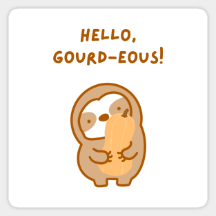 Hello Gorgeous Gourd Sloth Sticker